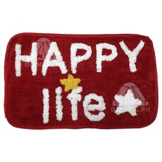 Универсальный xлопковый коврик HAPPY LIFE 40*60 дизайн красный