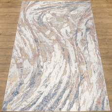 Ковер "Color" (B962B_P_BEIGE / P_D_BLUE) Прямой 1,6х2,3, фото 