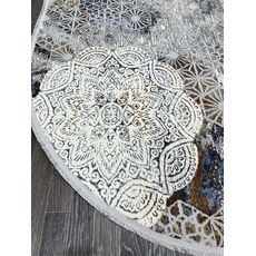 Ковер POSITANO 0.8х1.5 02147A_L.BLUE FDY / CREAM HB Полиэстер Турция, фото , изображение 7