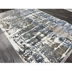 Ковер AURA 1х2 40197A_CÖKME BEYAZ / A.GRİ 100% полиэстер Турция, фото , изображение 2