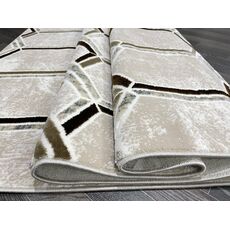 Ковер AURA 1х2 40526B_COKME BEJ / KAHVE 100% полиэстер Турция, фото , изображение 16