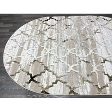 Ковер AURA 1х2 40547B_KAHVE / COKME BEYAZ 100% полиэстер Турция, фото , изображение 7