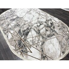 Ковер AURA 1х2 40629B_CÖKME BEJ / K.GRİ 100% полиэстер Турция, фото , изображение 4