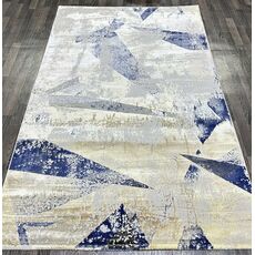 Ковер LISA 1.5х2.3 AA918A_IVORY / BLUE Полиэстер Турция, фото , изображение 2