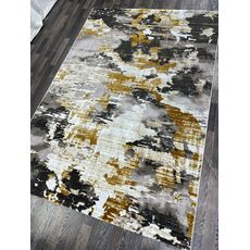 Ковер ANTRASIT 1.6х2.3 AN16A_DARK GREY SHRINK / GOLD FDY Полиэстер Турция, фото , изображение 3
