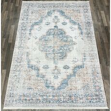 Ковер DOLCE 1х2 AB426B_CREAM / BLUE Полиэстер Турция, фото 