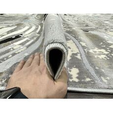 Ковер SANANDAJ 0.8х1.5 B036A_L GREY SHRINK / LIHGT GREY Полиэстер Турция, фото , изображение 10