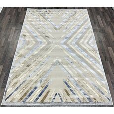 Ковер SEMNAN 0.8х1.5 D037A_CREAM SHIRINK / BLUE FDY Полиэстер Турция, фото , изображение 2