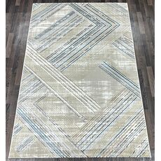 Ковер LUNA 1.6х2.3 B048A_BLUE FDY / BEIGE SHRINK Heat Set, Полиэстер Турция, фото 