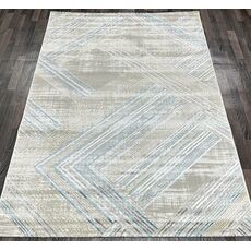 Ковер LUNA 1.6х2.3 B048A_BLUE FDY / BEIGE SHRINK Heat Set, Полиэстер Турция, фото , изображение 2