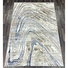 Ковер SEMNAN 1.6х2.3 D065A_CREAM SHIRINK / BLUE FDY Полиэстер Турция, фото 