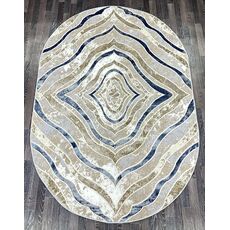 Ковер SEMNAN 1.6х2.3 D066A_CREAM SHIRINK / BLUE FDY Полиэстер Турция, фото , изображение 6