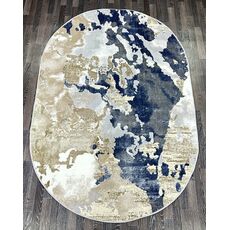 Ковер SEMNAN 0.8х1.5 D039A_CREAM SHIRINK / BLUE FDY Полиэстер Турция, фото , изображение 6