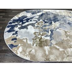 Ковер SEMNAN 0.8х1.5 D039A_CREAM SHIRINK / BLUE FDY Полиэстер Турция, фото , изображение 10