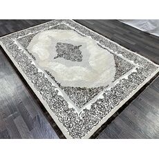 Ковер PLATINIUM 0.8х1.5 Q009A_BROWN FDY/CREAM SHRINK Полиэстер Турция, фото , изображение 3