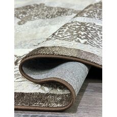 Ковер PLATINIUM 0.8х1.5 Q009A_BROWN FDY/CREAM SHRINK Полиэстер Турция, фото , изображение 13