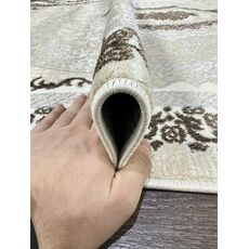 Ковер PLATINIUM 2.4х3.4 Q010A_BROWN FDY/CREAM SHRINK Полиэстер Турция, фото , изображение 11