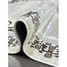 Ковер PLATINIUM 2.4х3.4 Q010A_BROWN FDY/CREAM SHRINK Полиэстер Турция, фото , изображение 12