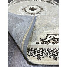 Ковер PLATINIUM 2.4х3.4 Q010A_BROWN FDY/CREAM SHRINK Полиэстер Турция, фото , изображение 17