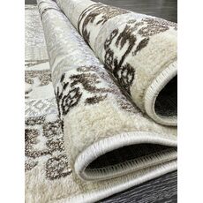 Ковер PLATINIUM 2.4х3.4 Q010A_BROWN FDY/CREAM SHRINK Полиэстер Турция, фото , изображение 18