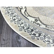 Ковер PLATINIUM 2.4х3.4 Q010A_GREY FDY / CREAM SHRINK Полиэстер Турция, фото , изображение 8