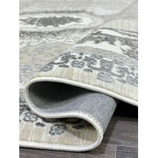 Ковер PLATINIUM 2.4х3.4 Q010A_GREY FDY / CREAM SHRINK Полиэстер Турция, фото , изображение 13