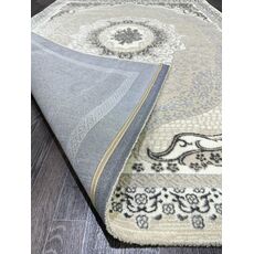 Ковер PLATINIUM 2.4х3.4 Q010A_GREY FDY / CREAM SHRINK Полиэстер Турция, фото , изображение 17