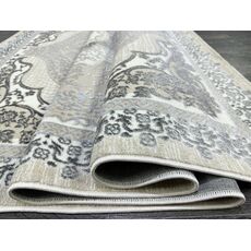 Ковер PLATINIUM 2.4х3.4 Q010A_GREY FDY / CREAM SHRINK Полиэстер Турция, фото , изображение 19