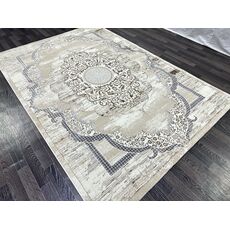 Ковер PLATINIUM 2.4х3.4 Q018A_VIZON FDY / CREAM SHRINK Полиэстер Турция, фото , изображение 3