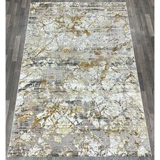 Ковер ANTRASIT 1.2х1.8 RS29A_DARK GREY SHRINK / GOLD FDY Полиэстер Турция, фото 
