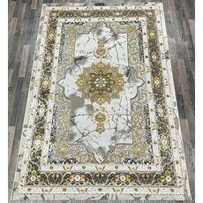 Ковер ANTRASIT 1.2х1.8 R055A_DARK GREY SHRINK / GOLD FDY Полиэстер Турция, фото 