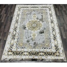Ковер ANTRASIT 1.2х1.8 R055A_DARK GREY SHRINK / GOLD FDY Полиэстер Турция, фото , изображение 2