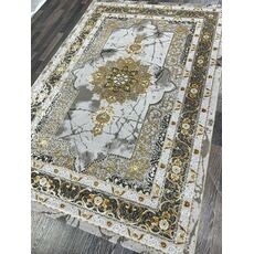 Ковер ANTRASIT 1.6х2.3 R055A_DARK GREY SHRINK / GOLD FDY Полиэстер Турция, фото , изображение 3