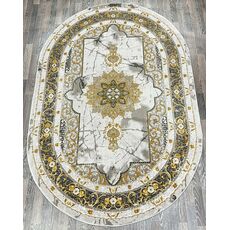 Ковер ANTRASIT 1.6х2.3 R055A_DARK GREY SHRINK / GOLD FDY Полиэстер Турция, фото , изображение 5