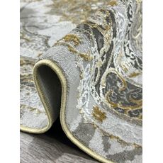 Ковер ANTRASIT 1.6х2.3 R055A_DARK GREY SHRINK / GOLD FDY Полиэстер Турция, фото , изображение 8