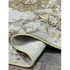 Ковер ANTRASIT 1.2х1.8 R055A_DARK GREY SHRINK / GOLD FDY Полиэстер Турция, фото , изображение 9