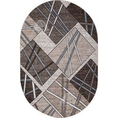 Ковер овальный Sierra дизайн D487 BEIGE-BROWN 1.50x1.90, фото 