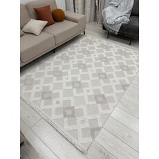 Ковер Поло дизайн EN 261 CREAM BEIGE, прямоугольник 1.20x1.80, фото 