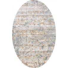 Ковер овальный БЬЯНКА дизайн D057A - CREAM SHIRINK / BLUE FDY 2.00x2.90, фото 