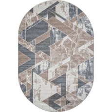 Ковер овальный Sierra дизайн F354 BEIGE-BLUE 2.00x4.00, фото 