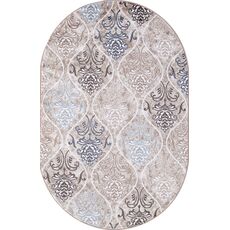 Ковер овальный Valencia Deluxe дизайн D310 CREAM-BROWN 2.00x4.00, фото 