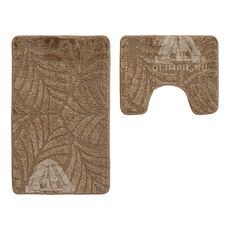 Набор ковриков для ванной АКТИВ icarpet 001 кофе с молоком 55 50x80+50x40, фото 