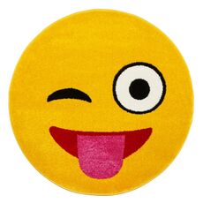 Ковер детский круглый SMILE дизайн NC17 YELLOW 1.00x1.00, фото 