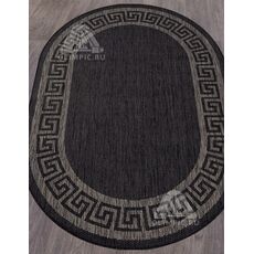 Ковер овальный Vegas дизайн S002 BLACK 2.00x2.90, фото , изображение 2