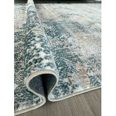 Ковер овальный БЬЯНКА дизайн D057A - CREAM SHIRINK / BLUE FDY 1.20x1.80, фото , изображение 2