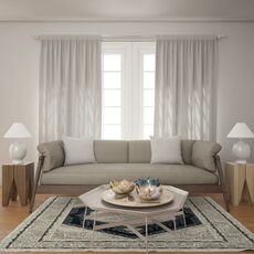 Ковер Pompei дизайн N2136A CREAM / D.GREY, прямоугольник 2.00x4.00, фото , изображение 7