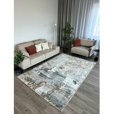 Ковер БЬЯНКА дизайн D009A - CREAM SHIRINK / BLUE FDY, прямоугольник 1.40x2.00, фото , изображение 2