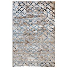 Ковер БЬЯНКА дизайн K551B - CREAM SHIRINK / BLUE FDY, прямоугольник 1.00x2.00, фото , изображение 3