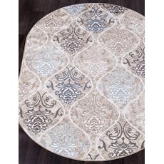 Ковер овальный Valencia Deluxe дизайн D310 CREAM-BROWN 2.00x4.00, фото , изображение 3