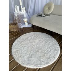 Коврик меховой круг (3 см) icarpet d-99 жемчужный 21 жемчужный 21 , фото , изображение 7